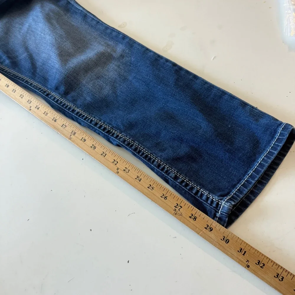 BKE Nolan Slim Fit Jeans Mens 38x30 Medium Wash Denim ABS2682 Coolmax Stretch